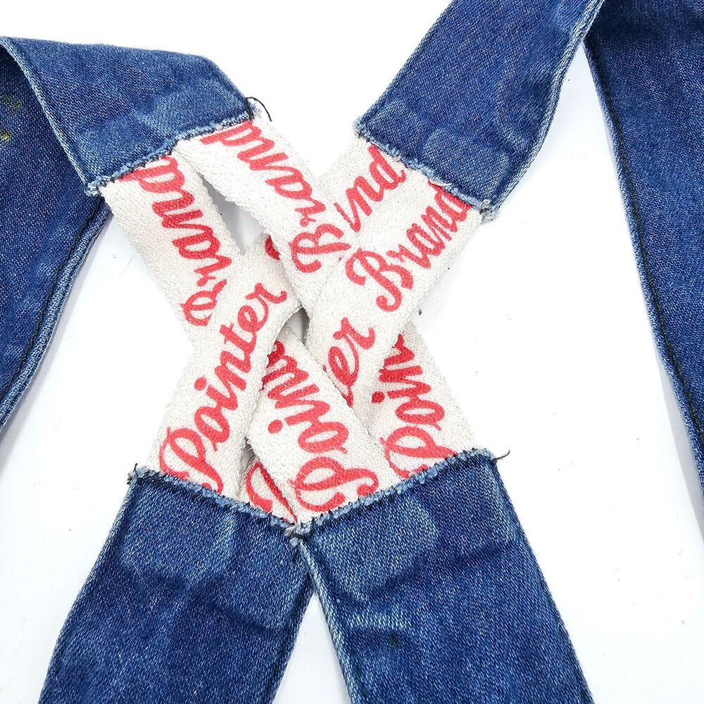 Vintage Pointer Brand Low Back Overalls Replacement Straps Stretch